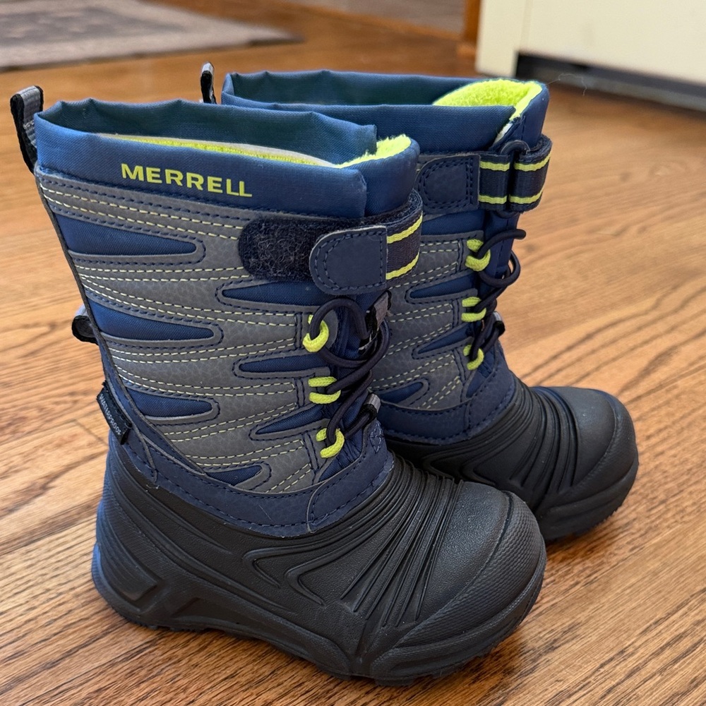 Merrell Kids Navy and Black Snow Boots